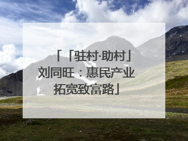 「驻村·助村」刘同旺：惠民产业拓宽致富路