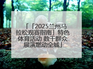「2025兰州马拉松观赛指南」特色体育活动 数千群众展演燃动全城