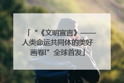 “《文明宣言》——人类命运共同体的美好画卷I”全球首发