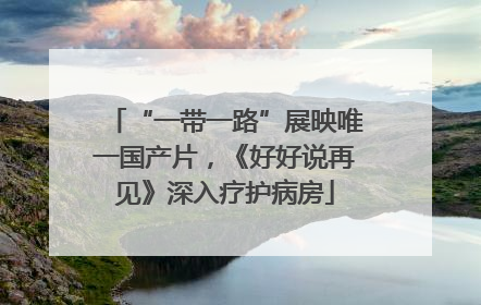 “一带一路”展映唯一国产片，《好好说再见》深入疗护病房