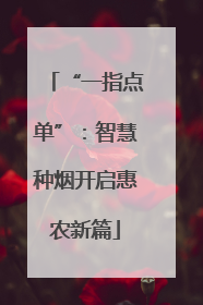 “一指点单”：智慧种烟开启惠农新篇