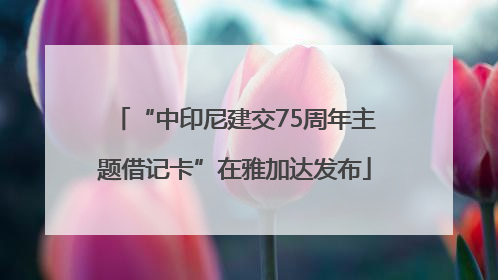 “中印尼建交75周年主题借记卡”在雅加达发布