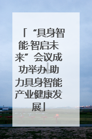 “具身智能·智启未来”会议成功举办 助力具身智能产业健康发展