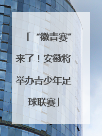 “徽青赛”来了！安徽将举办青少年足球联赛
