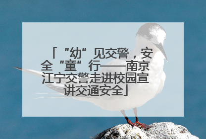 “幼”见交警，安全“童”行——南京江宁交警走进校园宣讲交通安全