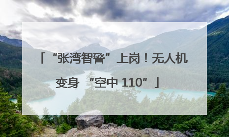 “张湾智警”上岗！无人机变身 “空中 110”