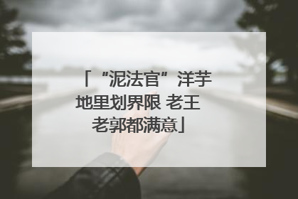 “泥法官”洋芋地里划界限 老王老郭都满意