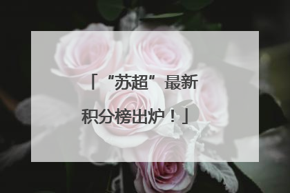 “苏超”最新积分榜出炉！