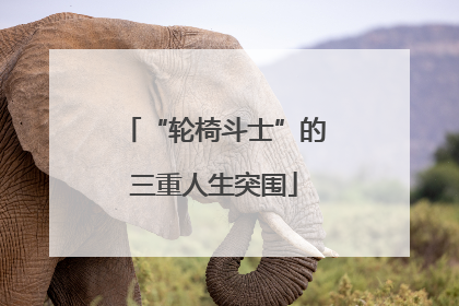 “轮椅斗士”的三重人生突围