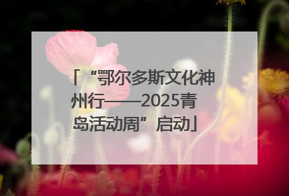 “鄂尔多斯文化神州行——2025青岛活动周”启动