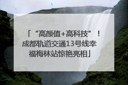 “高颜值+高科技”！成都轨道交通13号线幸福梅林站惊艳亮相