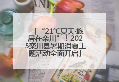 “21℃夏天·旅居在栾川”！2025栾川县暑期消夏主题活动全面开启