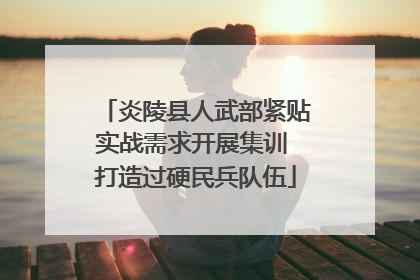 炎陵县人武部紧贴实战需求开展集训 打造过硬民兵队伍