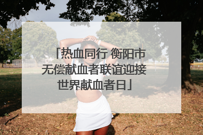 热血同行 衡阳市无偿献血者联谊迎接世界献血者日