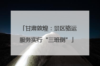 甘肃敦煌：景区骆运服务实行“三班倒”