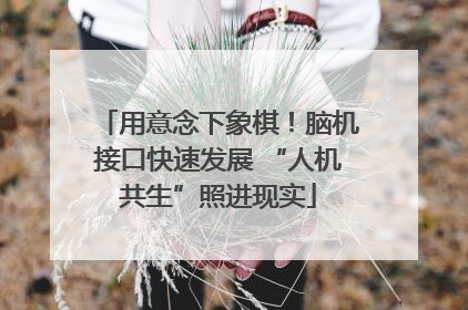 用意念下象棋！脑机接口快速发展 “人机共生”照进现实