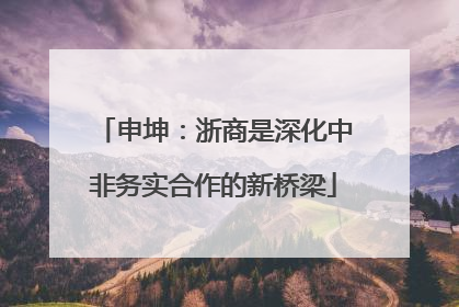 申坤：浙商是深化中非务实合作的新桥梁