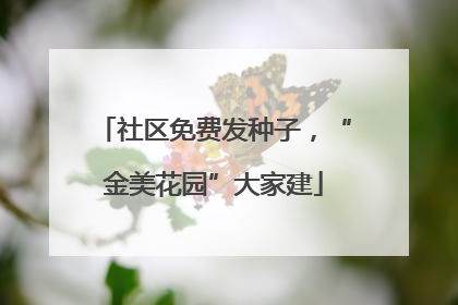 社区免费发种子，“金美花园”大家建