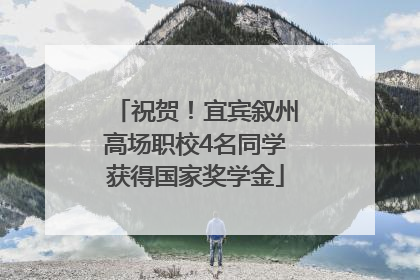 祝贺！宜宾叙州高场职校4名同学获得国家奖学金