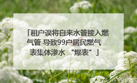 租户误将自来水管接入燃气管 导致99户居民燃气表集体渗水 “爆表”
