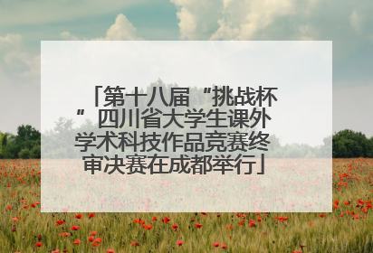 第十八届“挑战杯”四川省大学生课外学术科技作品竞赛终审决赛在成都举行