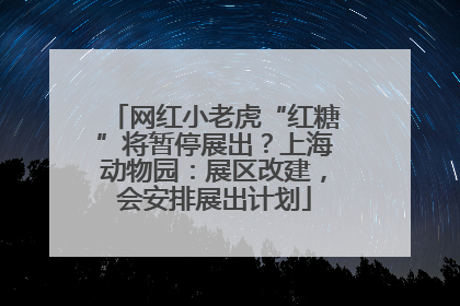 网红小老虎“红糖”将暂停展出？上海动物园：展区改建，会安排展出计划