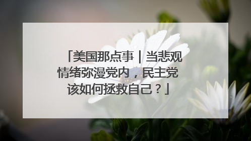 美国那点事｜当悲观情绪弥漫党内，民主党该如何拯救自己？