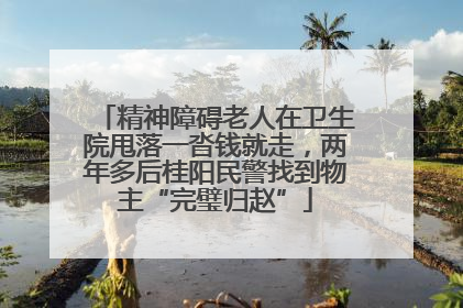 精神障碍老人在卫生院甩落一沓钱就走，两年多后桂阳民警找到物主“完璧归赵”