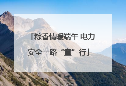 粽香情暖端午 电力安全一路“童”行