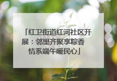 红卫街道红河社区开展：邻里齐聚享粽香 情系端午暖民心