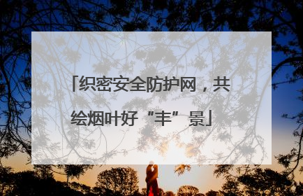 织密安全防护网，共绘烟叶好“丰”景