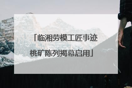 临湘劳模工匠事迹桃矿陈列揭幕启用