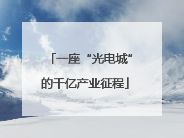 一座“光电城”的千亿产业征程