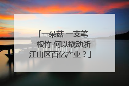 一朵菇 一支笔 一根竹 何以撬动浙江山区百亿产业？