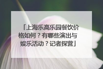 上海乐高乐园餐饮价格如何？有哪些演出与娱乐活动？记者探营