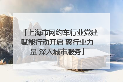 上海市网约车行业党建赋能行动开启 聚行业力量 深入城市服务