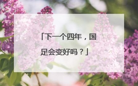 下一个四年，国足会变好吗？