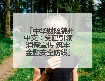 中华财险锦州中支：党建引领消保宣传 筑牢金融安全防线