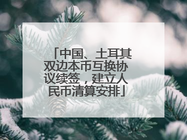 中国、土耳其双边本币互换协议续签，建立人民币清算安排