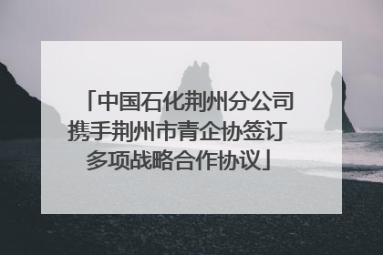 中国石化荆州分公司携手荆州市青企协签订多项战略合作协议