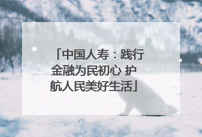 中国人寿：践行金融为民初心 护航人民美好生活