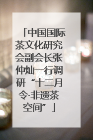 中国国际茶文化研究会副会长张仲灿一行调研“十二月令·非遗茶空间”