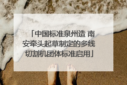 中国标准泉州造 南安牵头起草制定的多线切割机团体标准启用