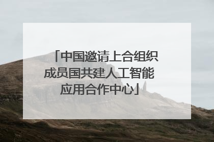 中国邀请上合组织成员国共建人工智能应用合作中心