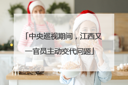 中央巡视期间，江西又一官员主动交代问题