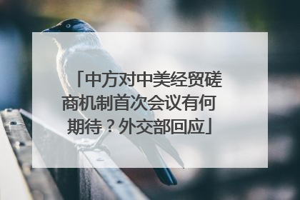 中方对中美经贸磋商机制首次会议有何期待？外交部回应