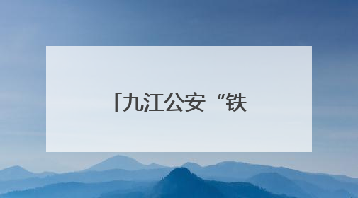 九江公安“铁腕护江”绘就长江生态新画卷