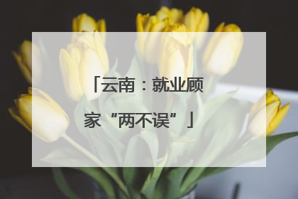 云南：就业顾家“两不误”