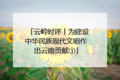云岭时评丨为建设中华民族现代文明作出云南贡献①