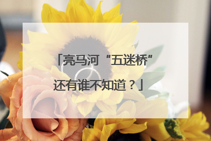 亮马河“五迷桥”还有谁不知道？